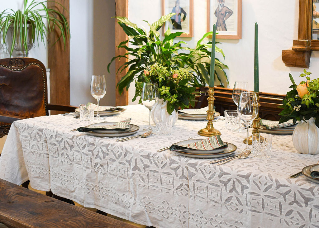 Tablecloth cotton Organdie Khudi flower