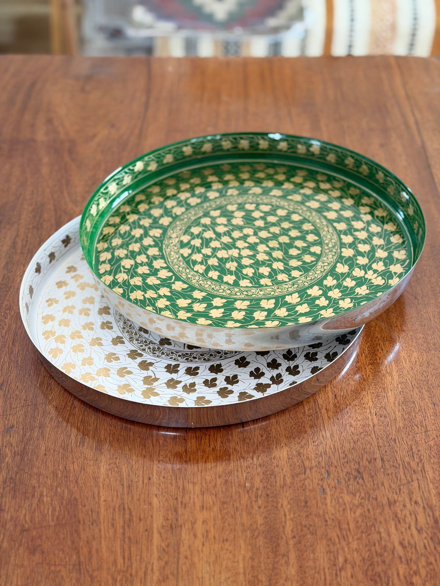 Hand painted Metal Trays