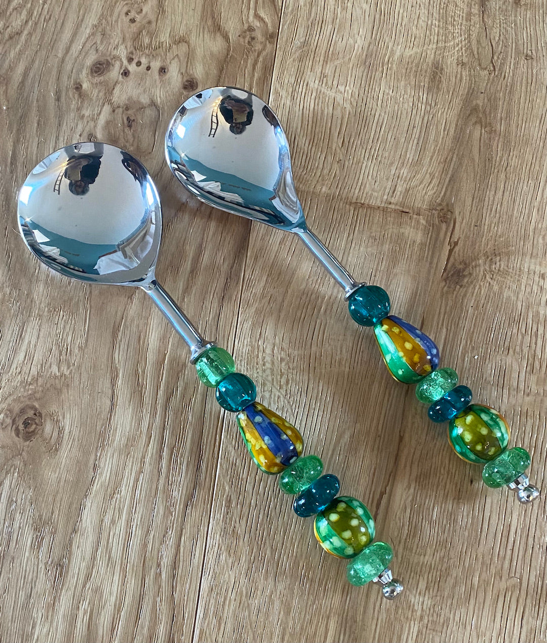 Serving Spoon with beaded handles