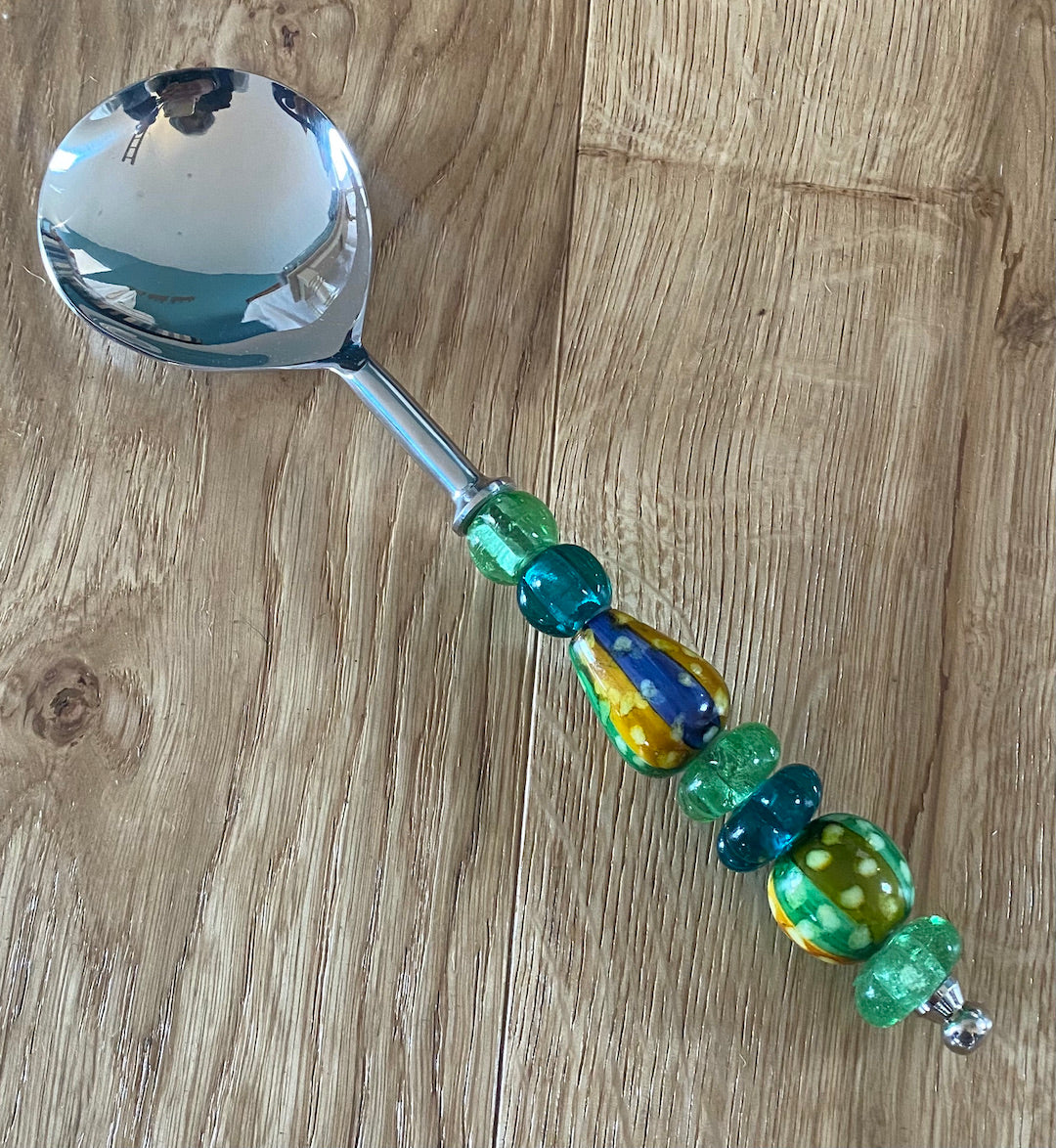 Serving Spoon with beaded handles