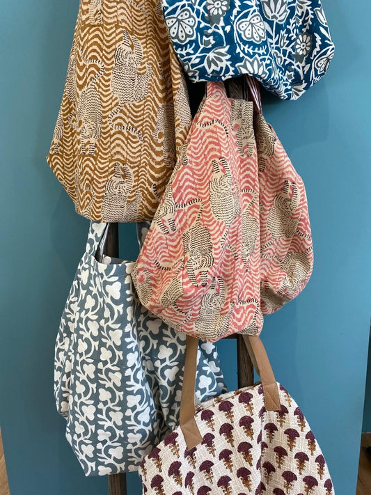 Cotton Printed Shoulder Bags