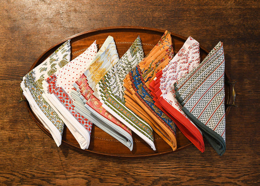 Table Napkins Cotton printed in 7 coloured prints