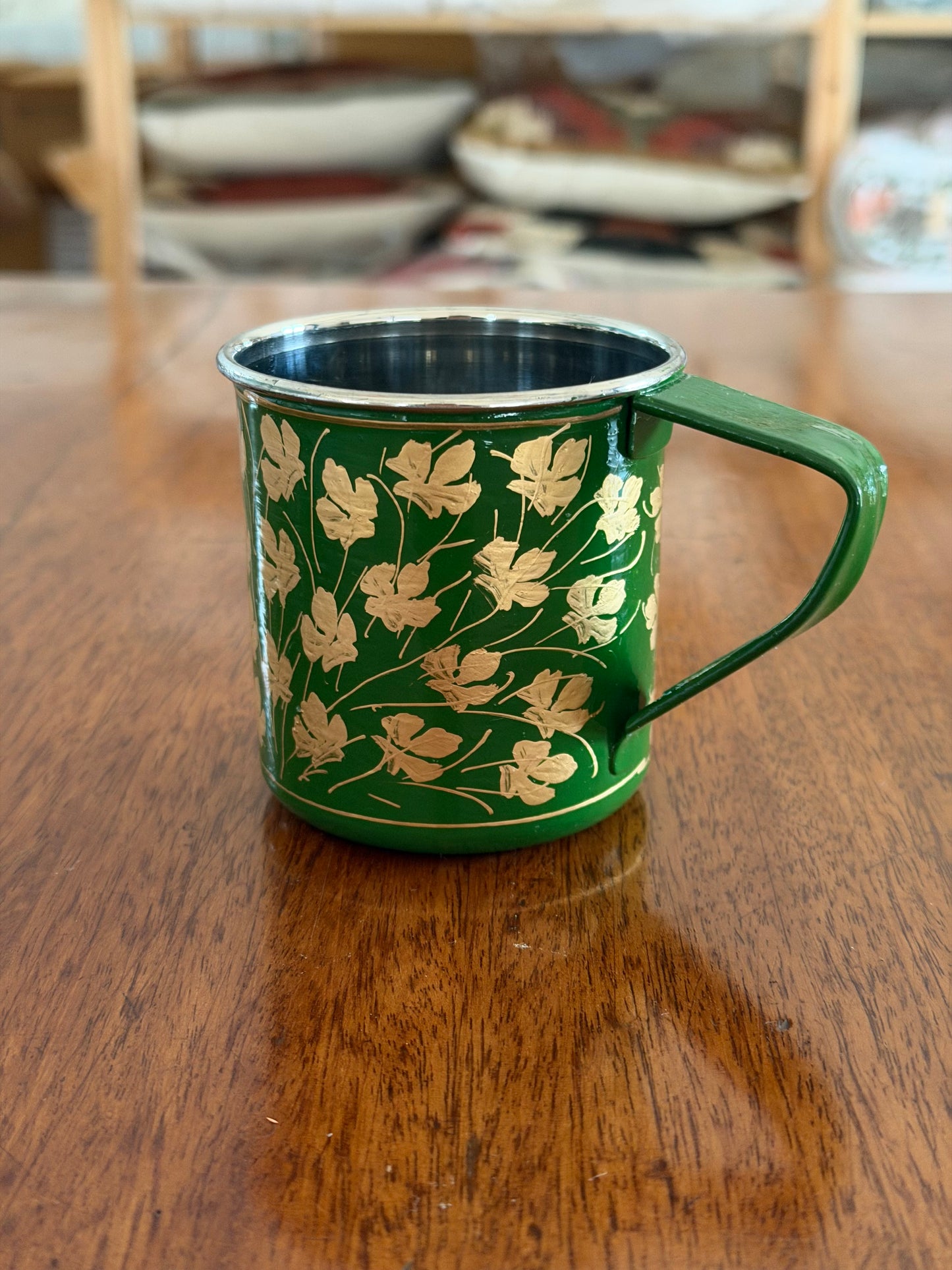 Hand painted Metal Mugs