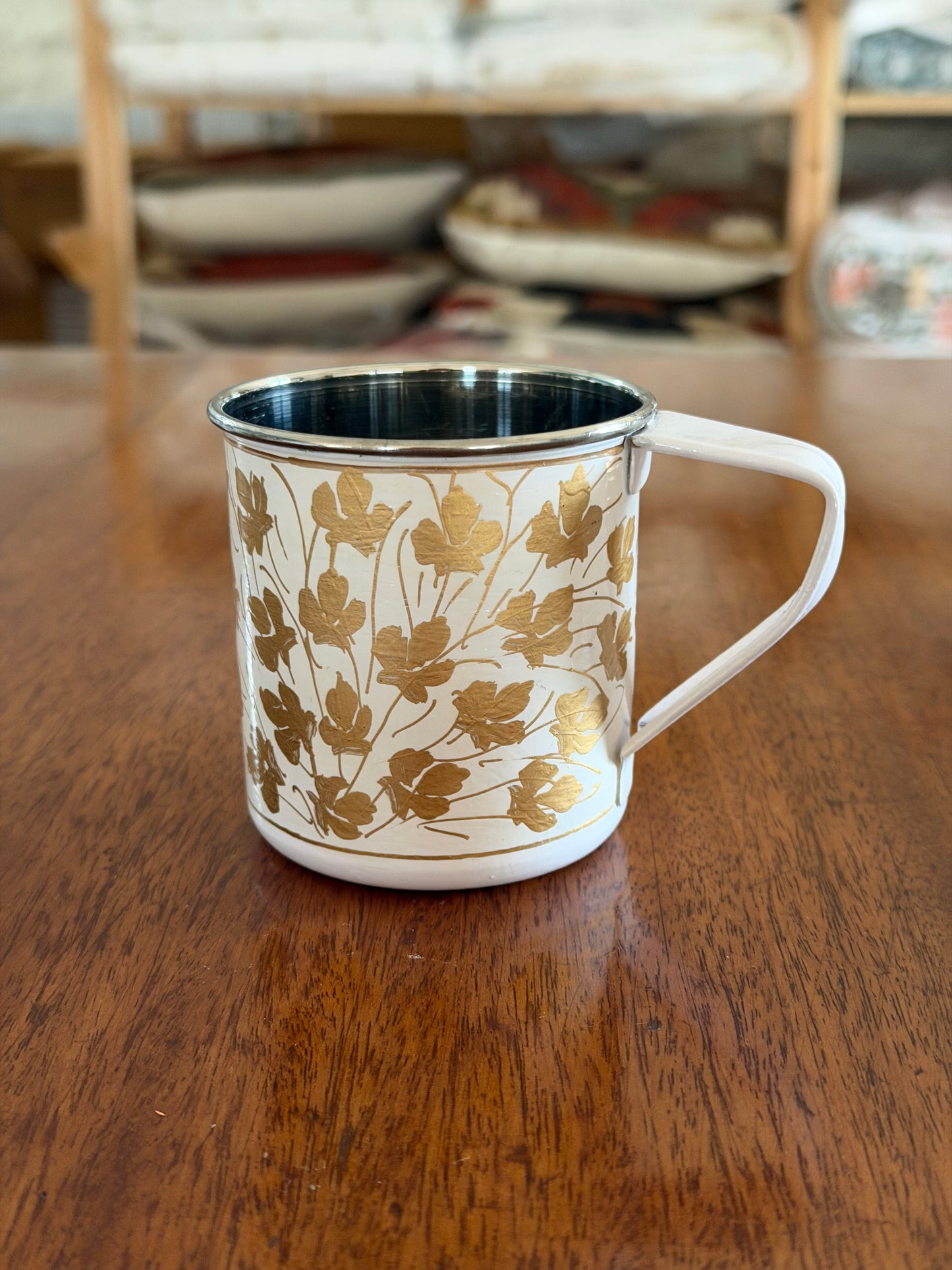 Hand painted Metal Mugs