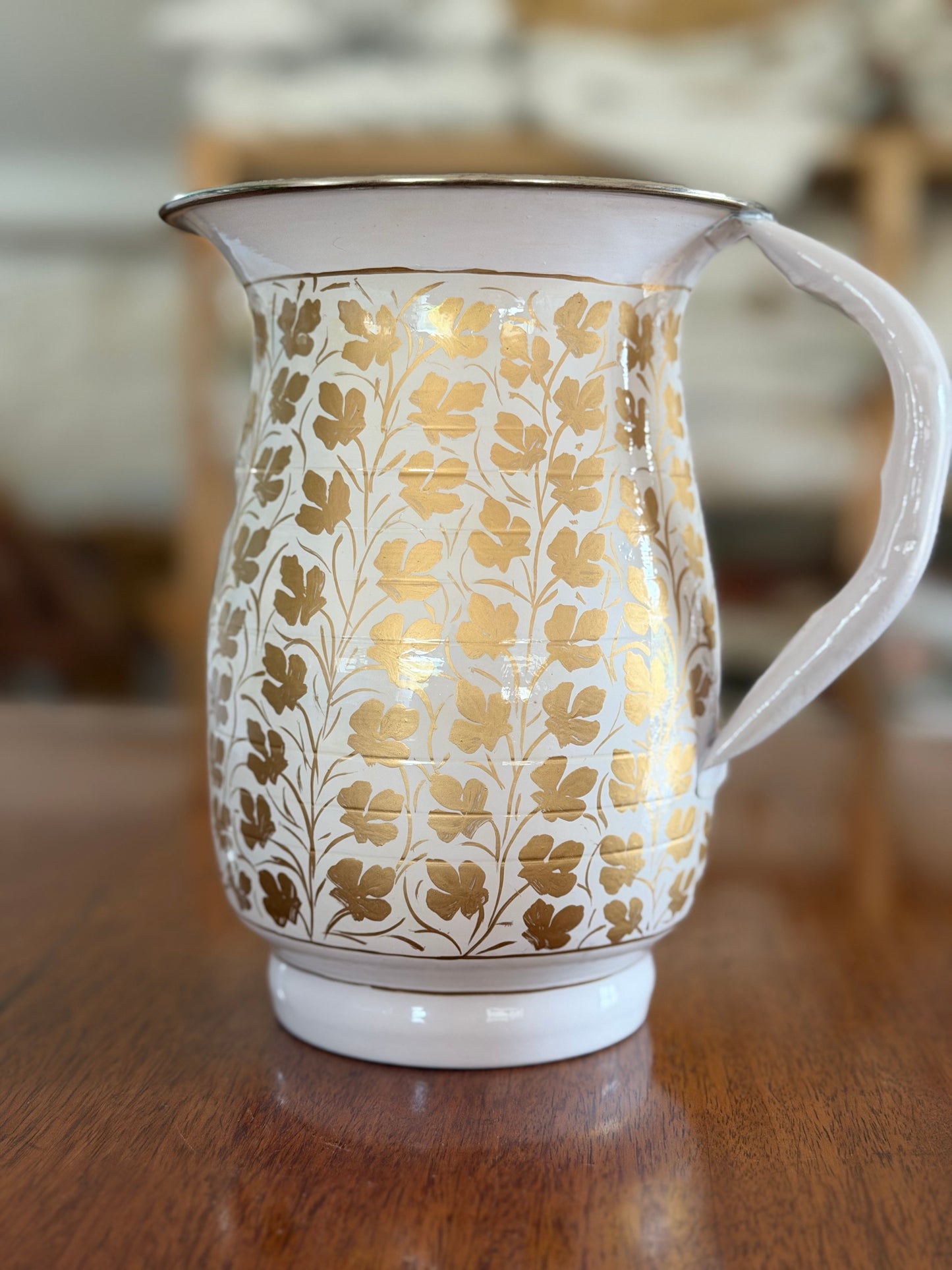 Hand-painted Floral Metal Jugs/pitcher