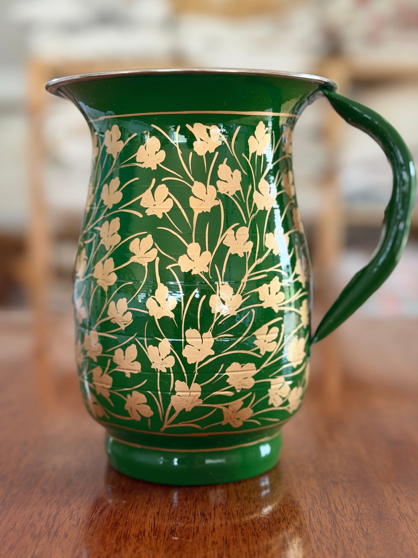 Hand-painted Floral Metal Jugs/pitcher