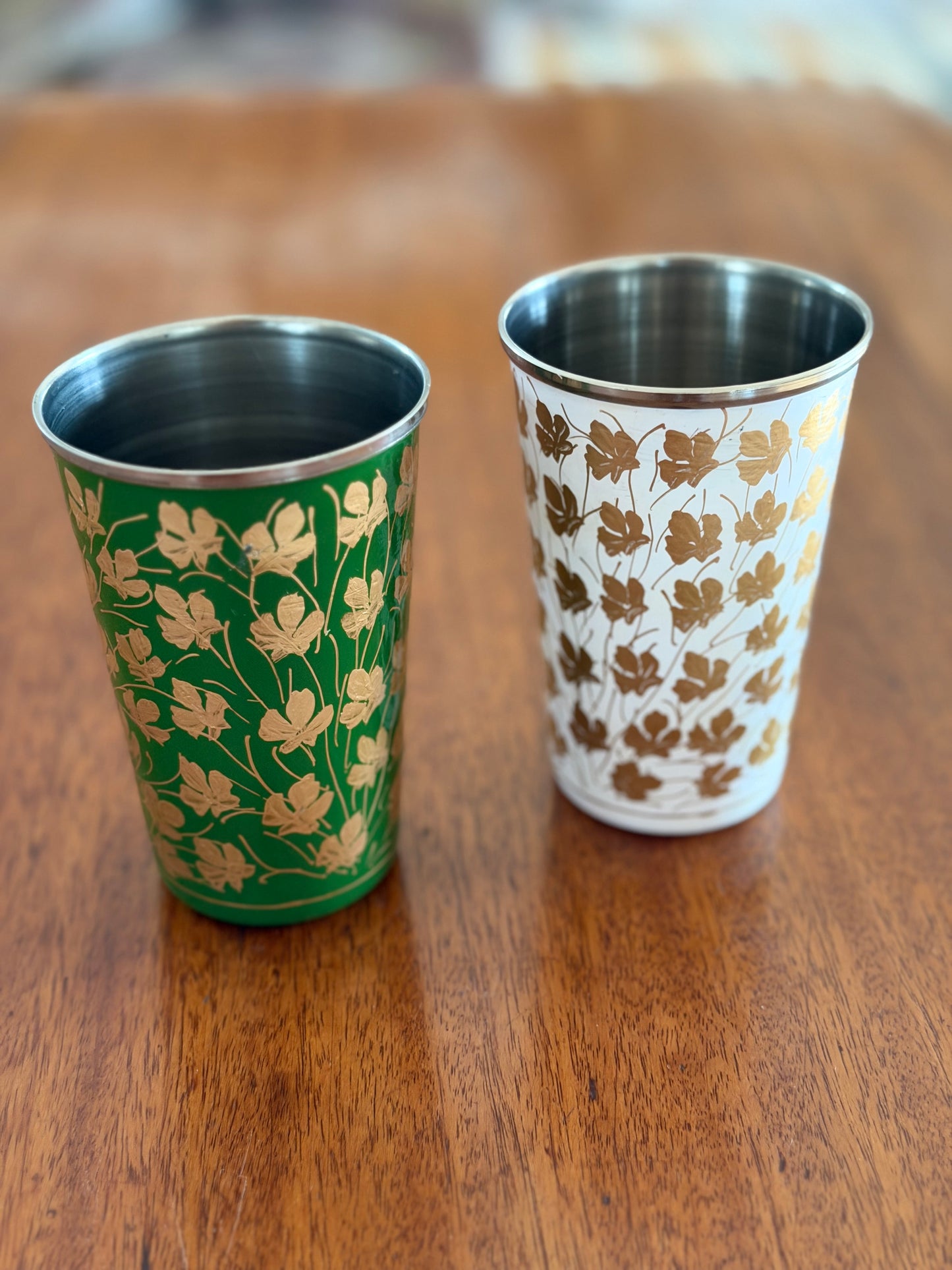Hand painted Metal Tumblers/cups