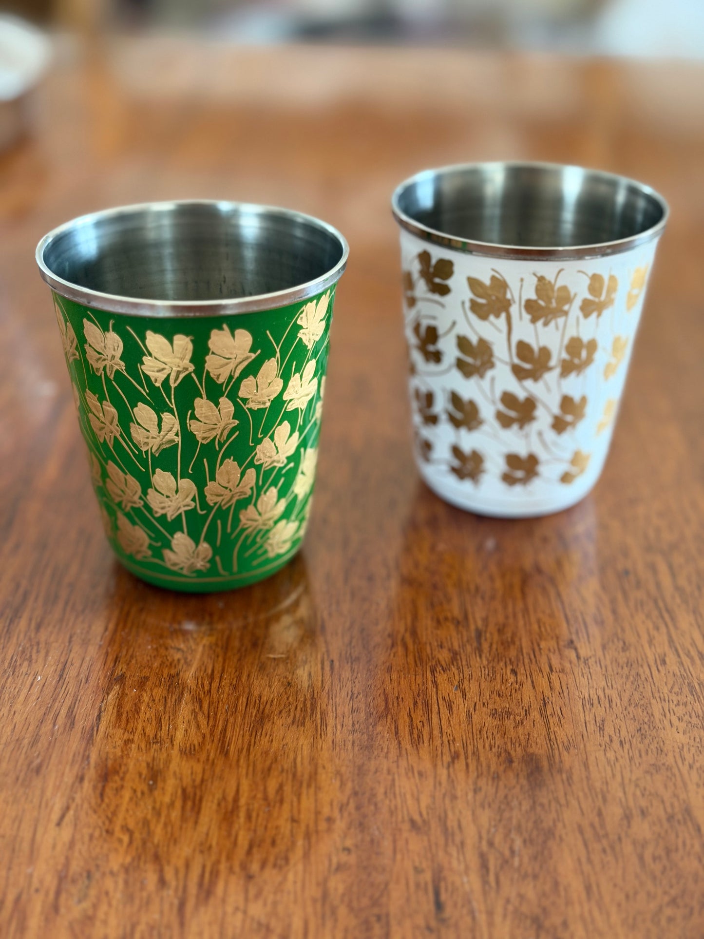 Hand painted Metal Tumblers/cups