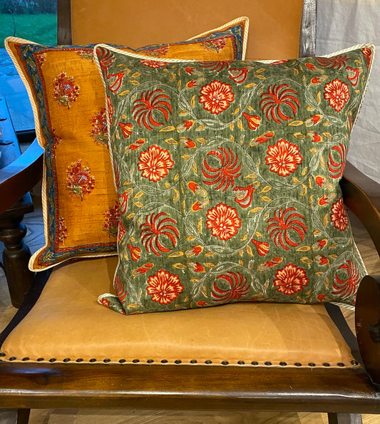 Cushion Covers in Silk floral print