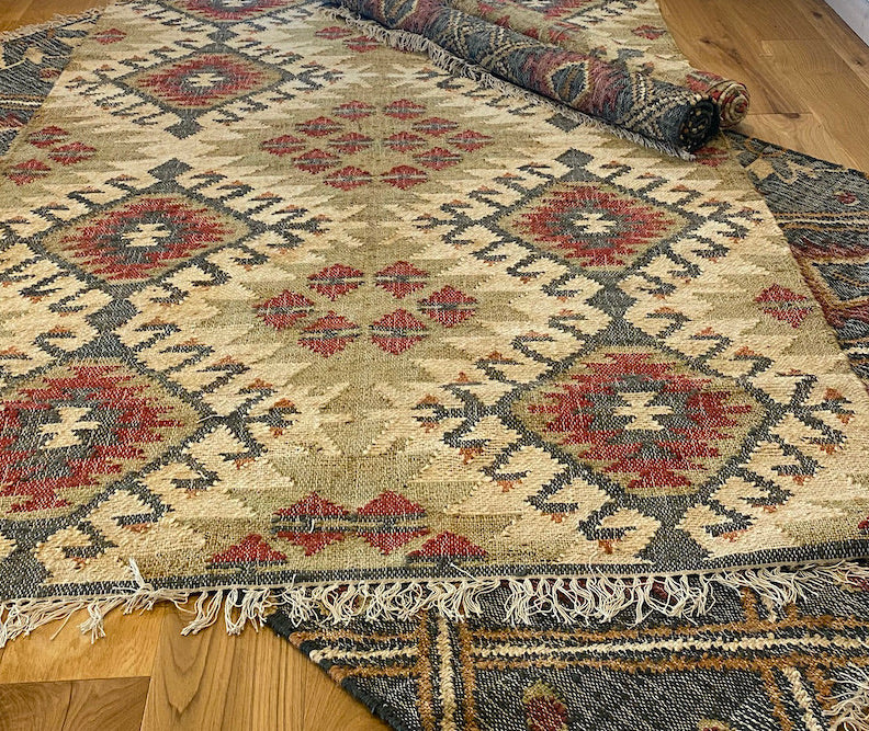 Jute Kilim large Rug