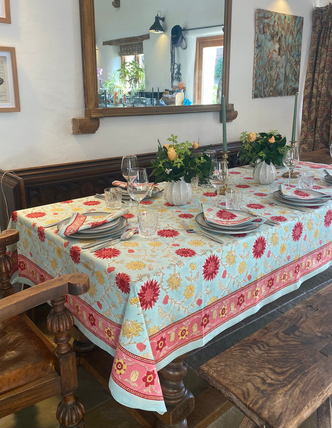 Tablecloths rectangle 10 seater cotton printed