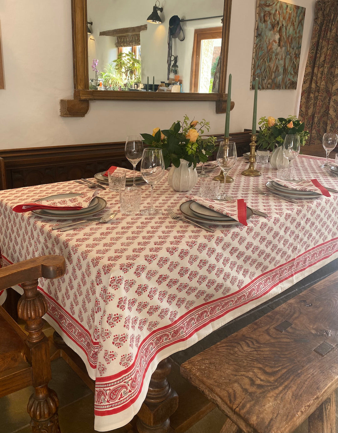 Tablecloths rectangle 10 seater cotton printed