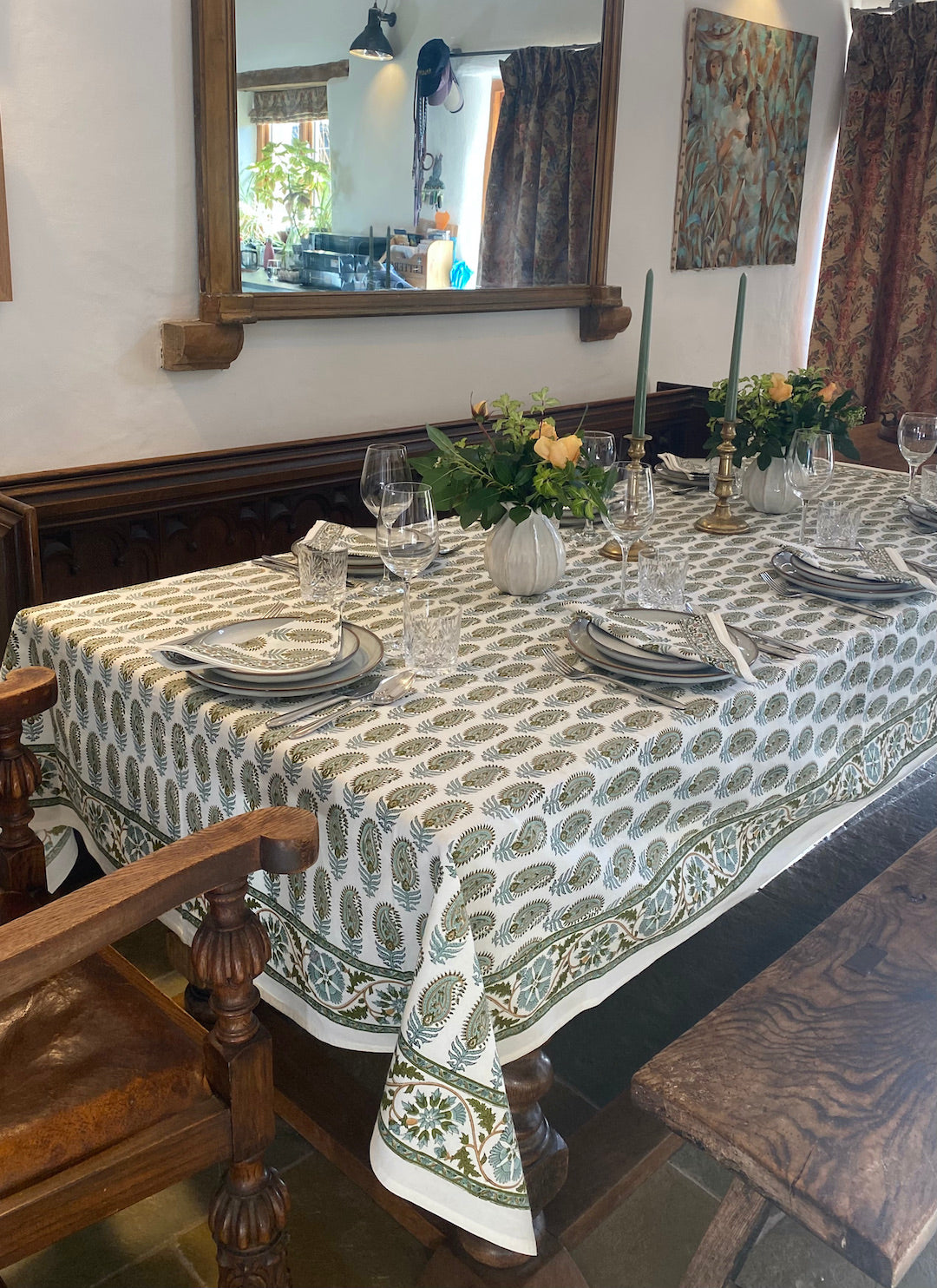 Tablecloths rectangle 10 seater cotton printed