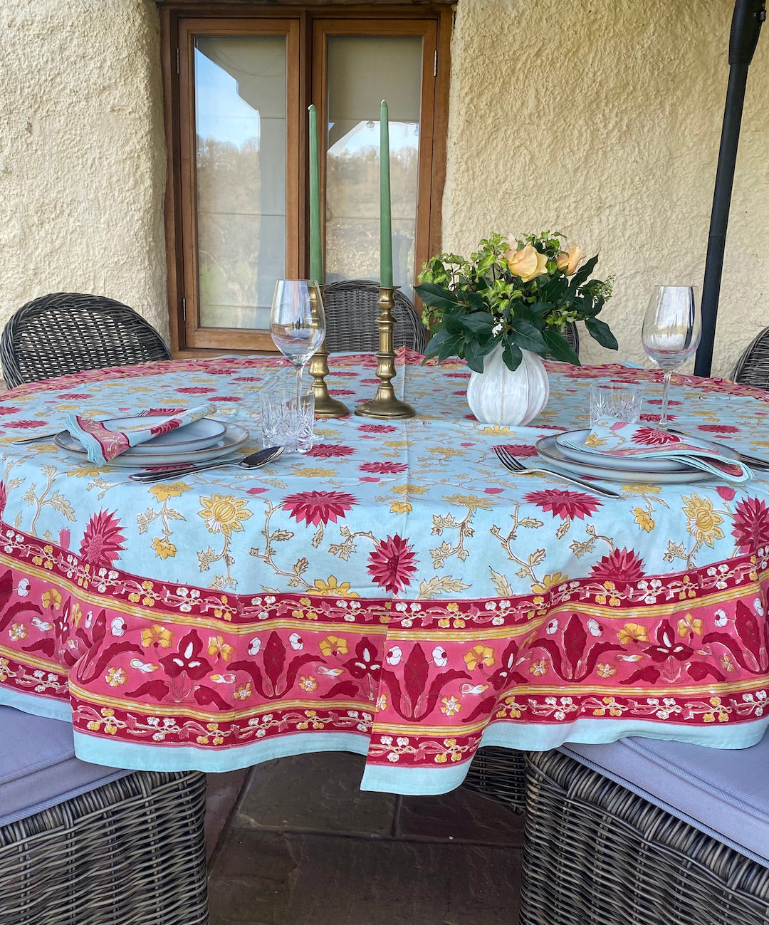 Round Tablecloths Floral Print