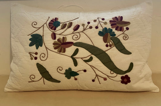 Kashmiri embroidered cotton Pillow covers