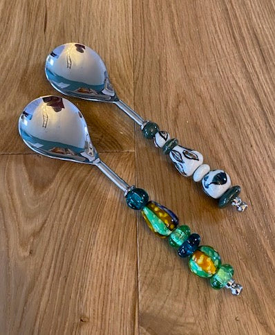 Serving Spoon with beaded handles