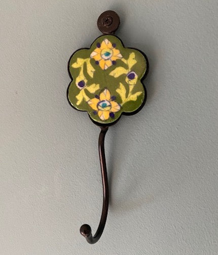 Ceramic Wall Hook Hand Painted Melon